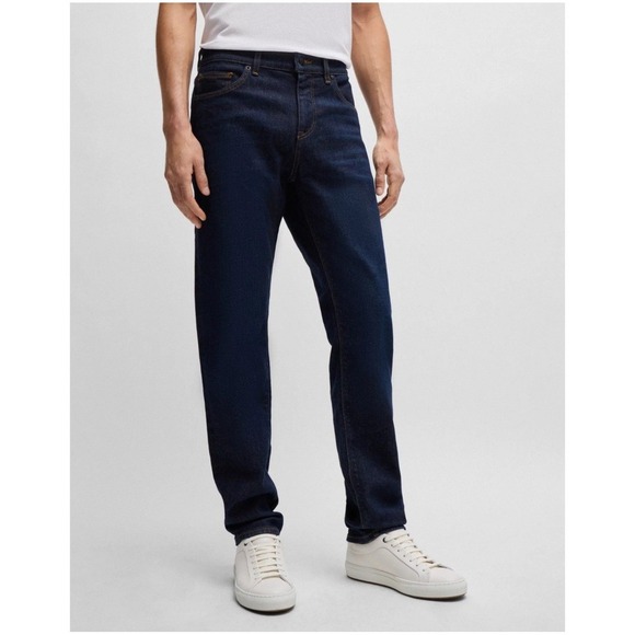 HUGO BOSS REGULAR FIT BLUE ORGANIC COTTON MAINE DENIM MEN'S JEANS SIZE 38X30 - Picture 1 of 10